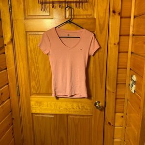 pink tommy hilfiger vneck
